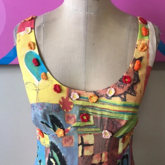 Moschino Cheap Chic Yellow Peace Sign Dress - Picture 2 of 13